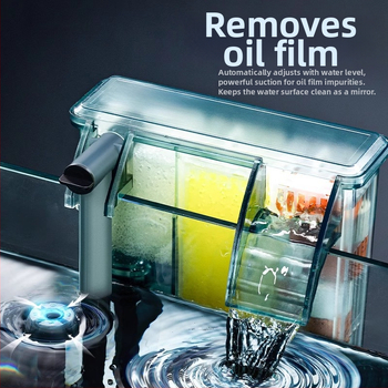 Yee filtro pre akvárium, stena montáž, externý kompaktný 3-v-1 filtr, tichý chod, membrána odstraňujúca olejovú vrstvu a cirkulácia vody