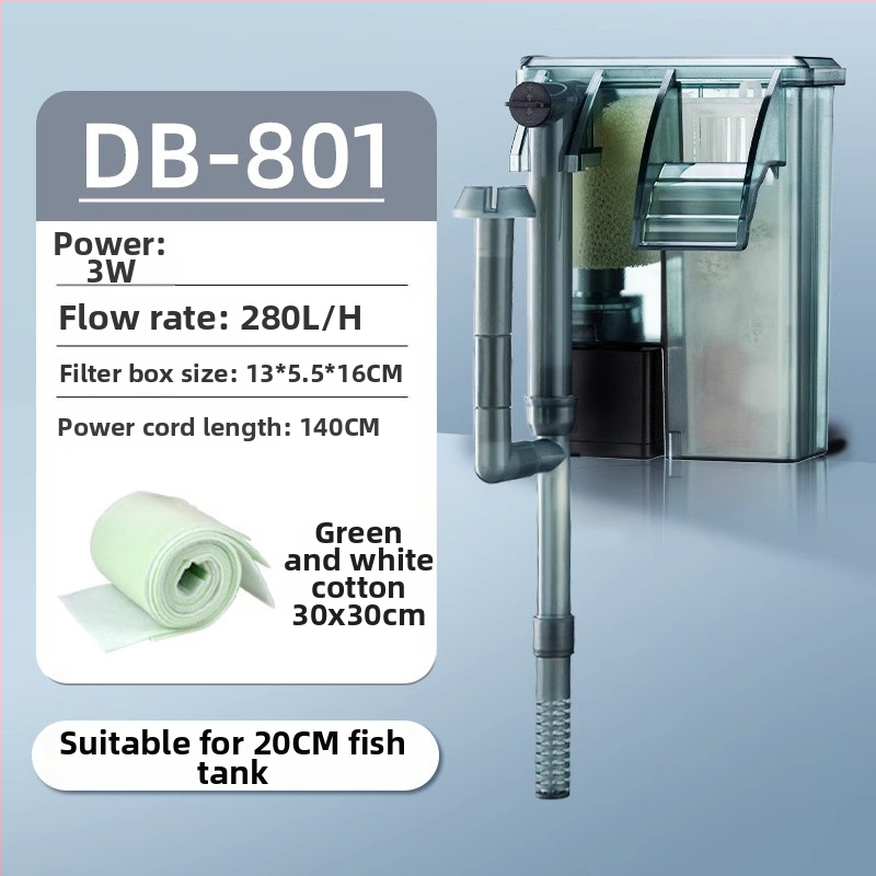 Yee filtro pre akvárium, stena montáž, externý kompaktný 3-v-1 filtr, tichý chod, membrána odstraňujúca olejovú vrstvu a cirkulácia vody