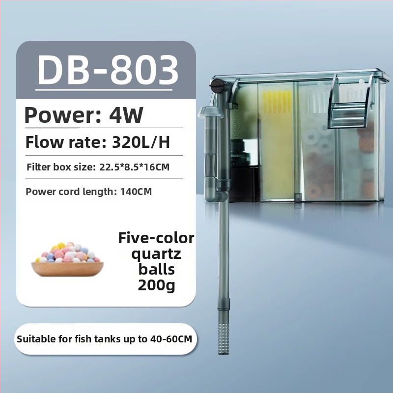 Yee filtro pre akvárium, stena montáž, externý kompaktný 3-v-1 filtr, tichý chod, membrána odstraňujúca olejovú vrstvu a cirkulácia vody