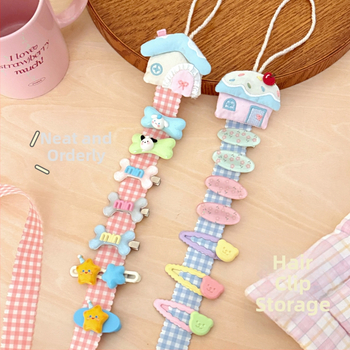 DIY doplnky pre šperky — Ručne vyrobený textilný organizér na sponky do vlasov s roztomilým kresleným štýlom (Značka Tengyi Premium; Sezóna jar 2025; Štýl: Cartoon, Fresh and Sweet)