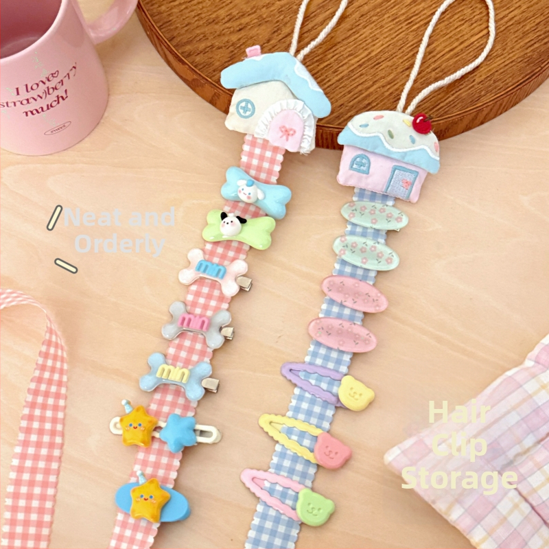 DIY doplnky pre šperky — Ručne vyrobený textilný organizér na sponky do vlasov s roztomilým kresleným štýlom (Značka Tengyi Premium; Sezóna jar 2025; Štýl: Cartoon, Fresh and Sweet)