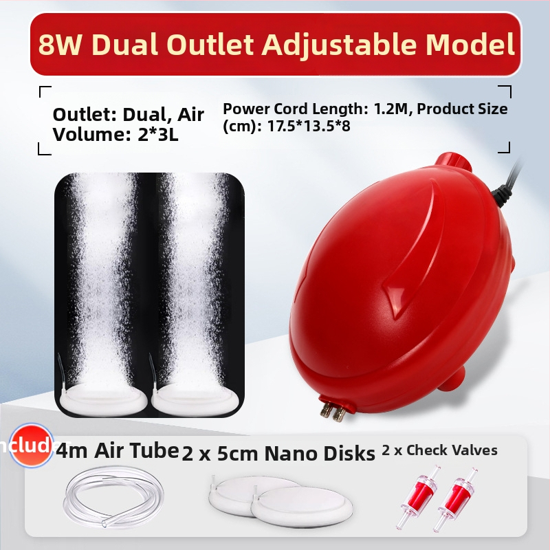 Naichong DC maitinimo siurblys akvariumui su reguliuojamu oro srautu ir gilumine oksigenacija.