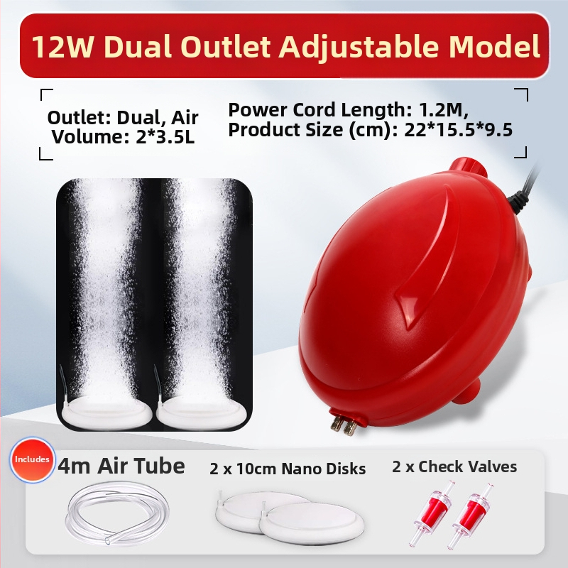 Naichong DC maitinimo siurblys akvariumui su reguliuojamu oro srautu ir gilumine oksigenacija.