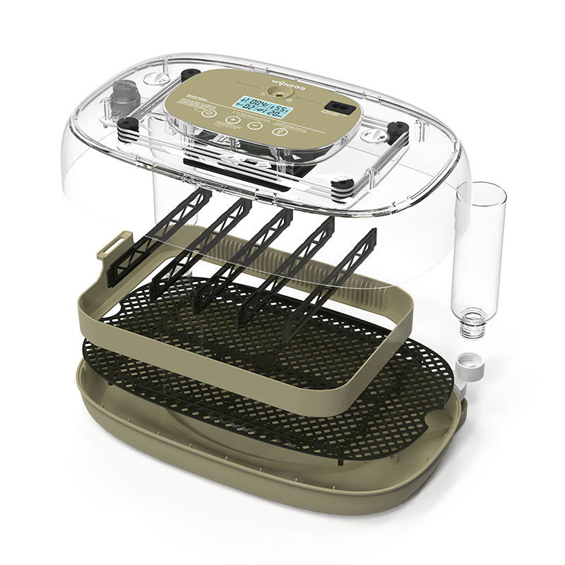 Täielikult automaatne inkubaator kana munade jaoks, mahutavus 24 muna, algajatele sobiv, bränd WONEGG