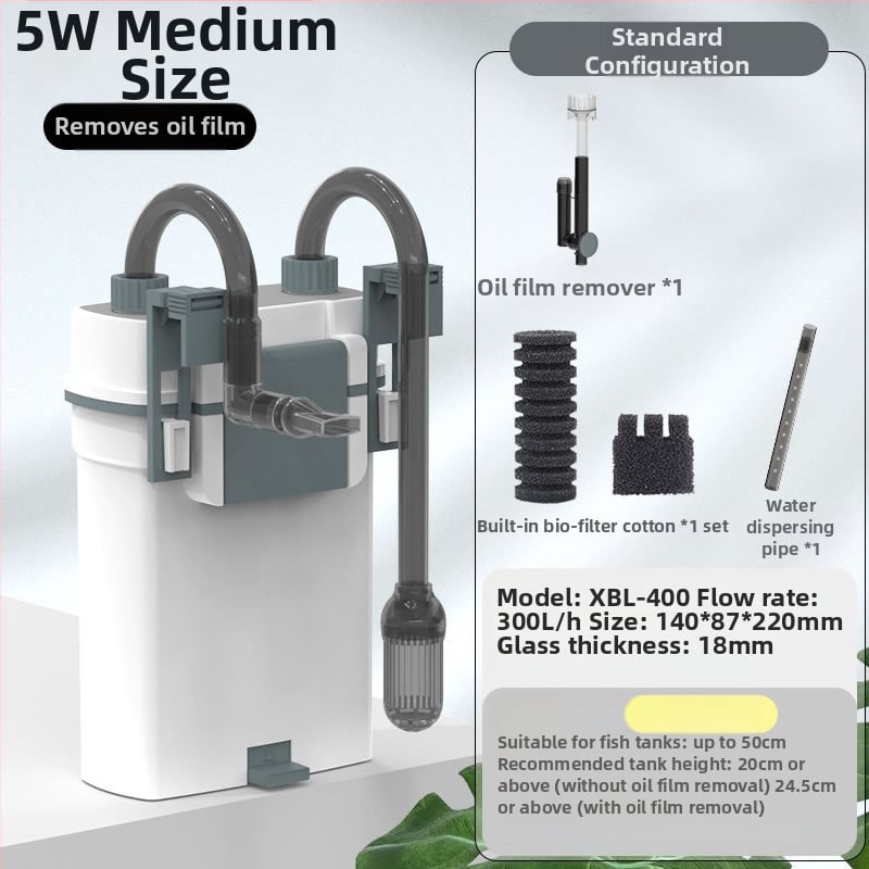 Akvariumo išorinis sieninis kanistro filtras, plastikinis korpusas, SUNSUN/SENSEN, 1 kg