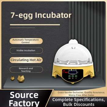 Inkubatsioonikarp 7 muna jaoks, mudel YZ9-7, sobib Chicken, Goose, Duck, Quail, Pigeon, 20–40°C, 1-aastane garantii