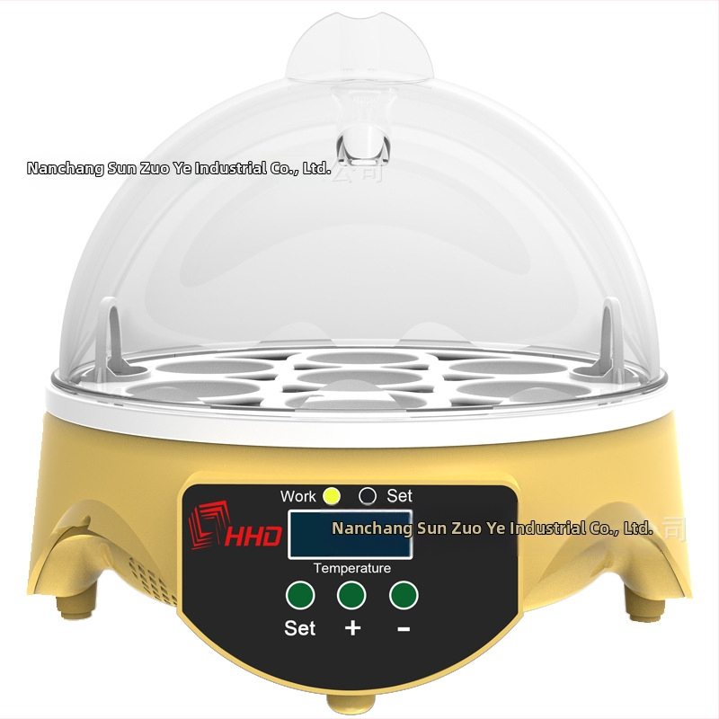 Inkubátor na 7 vajec, model YZ9-7, vhodný pre chicken, goose, duck, quail a pigeon, 20–40°C, 1-ročná záruka