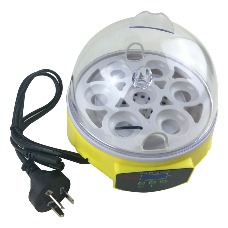 Inkubatsioonikarp 7 muna jaoks, mudel YZ9-7, sobib Chicken, Goose, Duck, Quail, Pigeon, 20–40°C, 1-aastane garantii