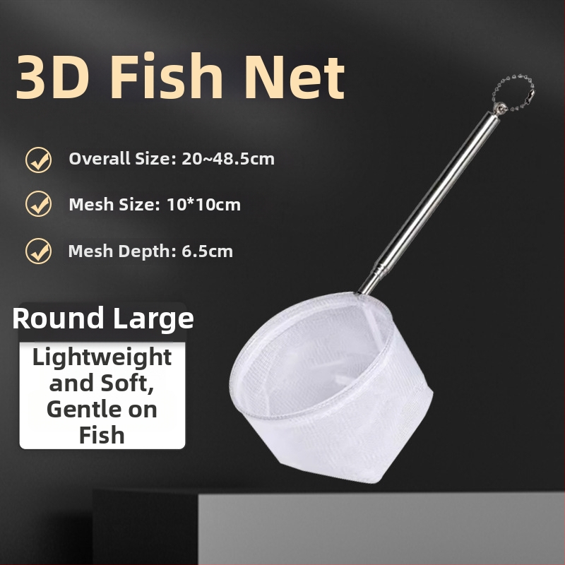 Nerūdijančio plieno teleskopinis akvariumo tinklas, rankų darbo, 50 g, Akvariumo įranga