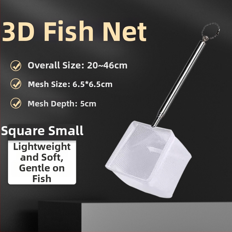 Nerūdijančio plieno teleskopinis akvariumo tinklas, rankų darbo, 50 g, Akvariumo įranga