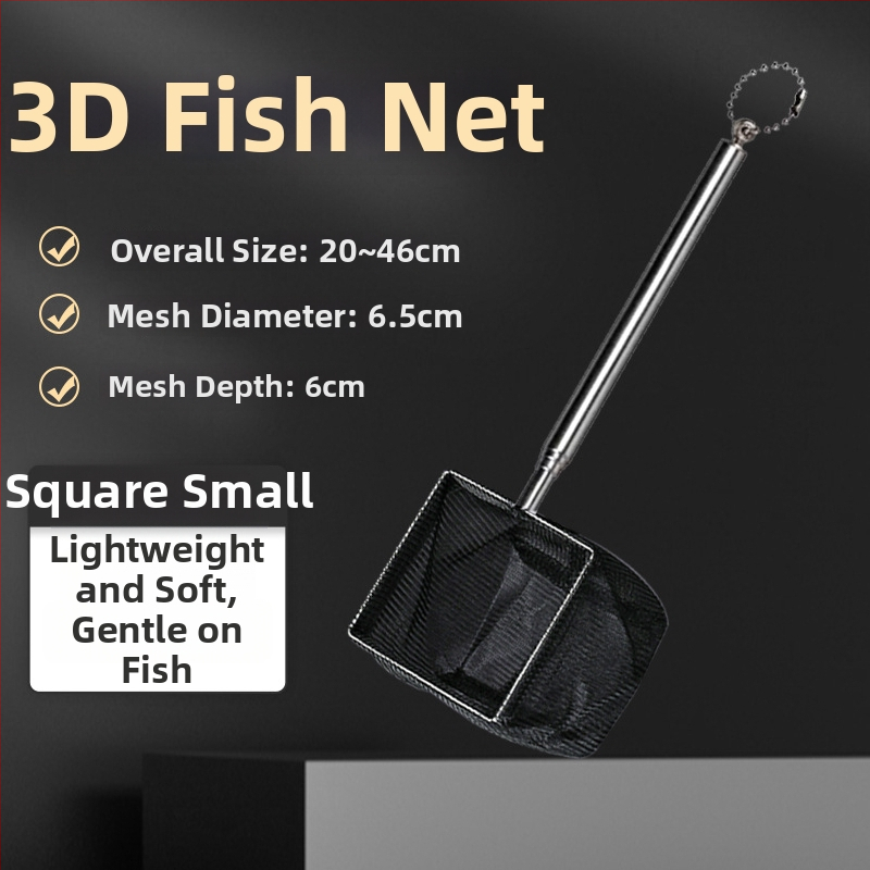 Nerūdijančio plieno teleskopinis akvariumo tinklas, rankų darbo, 50 g, Akvariumo įranga