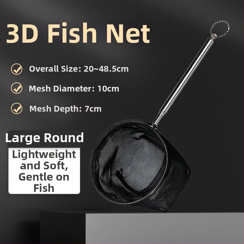 Nerūdijančio plieno teleskopinis akvariumo tinklas, rankų darbo, 50 g, Akvariumo įranga