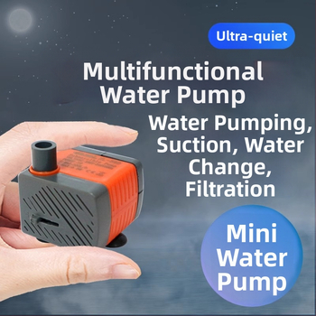 Povandeninis siurblys akvariumui, itin tylus, kompakti cirkuliacijos ir fontano siurblys, 3W/5W, plastikas, 0,5 kg