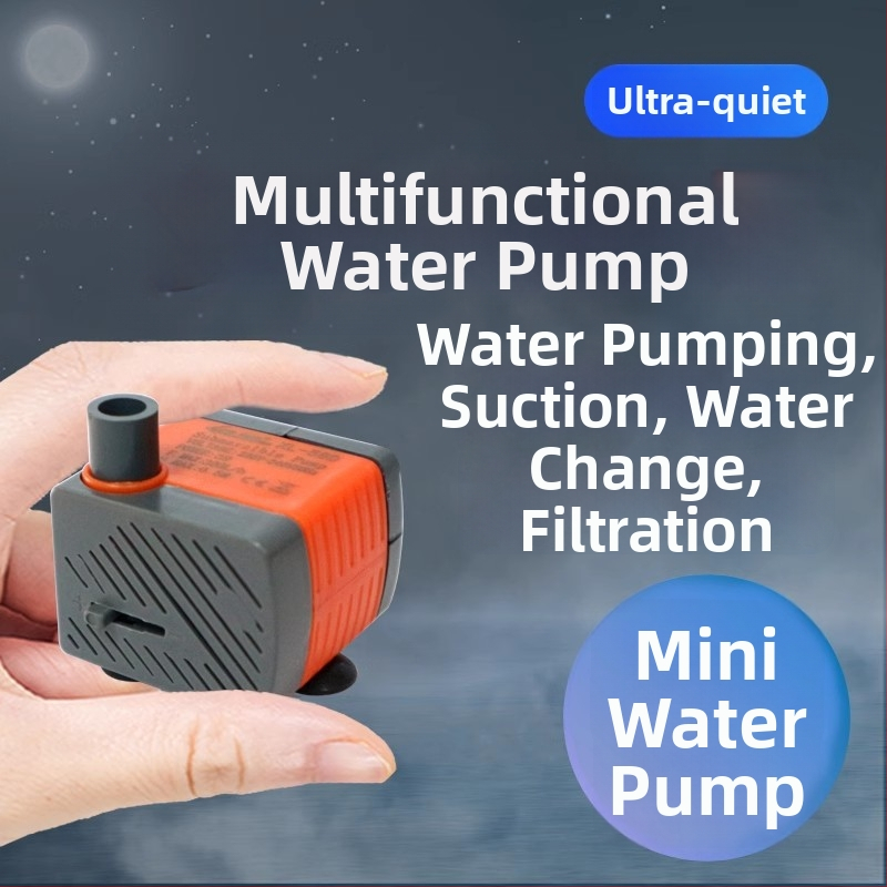 Povandeninis siurblys akvariumui, itin tylus, kompakti cirkuliacijos ir fontano siurblys, 3W/5W, plastikas, 0,5 kg