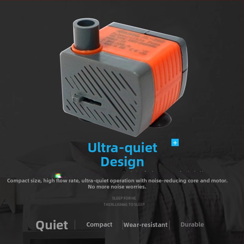 Sukelduv akvaariumpump, äärmiselt vaiks, kompaktne ringluspump ja purskkaevupump, 3W/5W, plastik, 0,5 kg