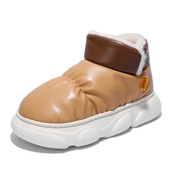 Papuci de interior unisex pentru iarnă, partea superioară Tarpaulin, talpă EVA, talpă groasă pentru confort cald acasă