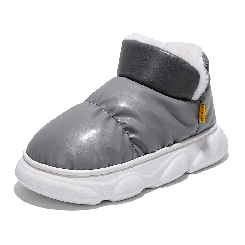 Papuci de interior unisex pentru iarnă, partea superioară Tarpaulin, talpă EVA, talpă groasă pentru confort cald acasă