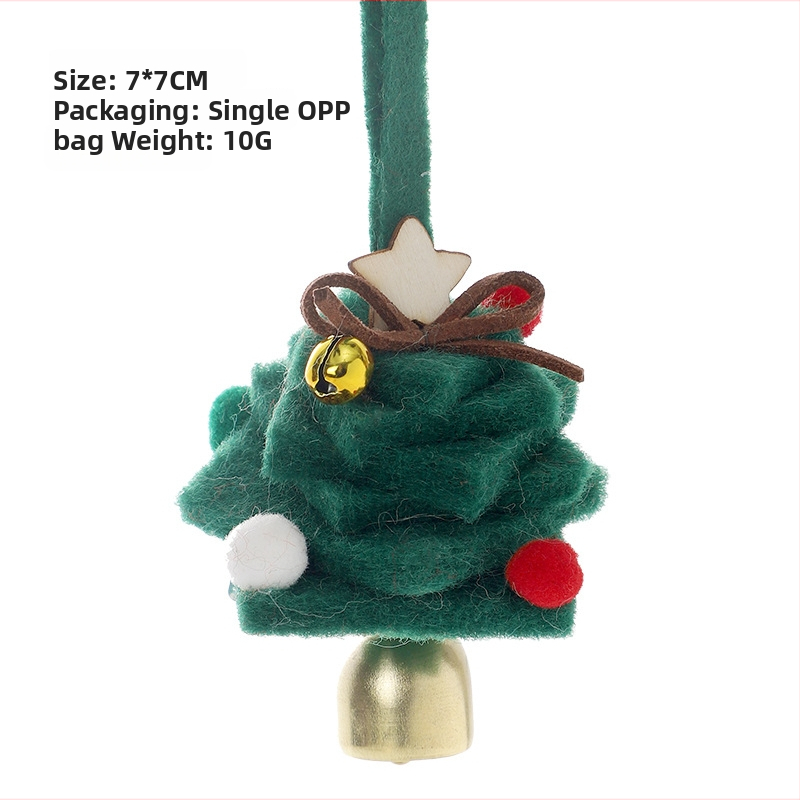 Mini vianočný stromček z filcu a kovu – domáca dekorácia na Vianoce