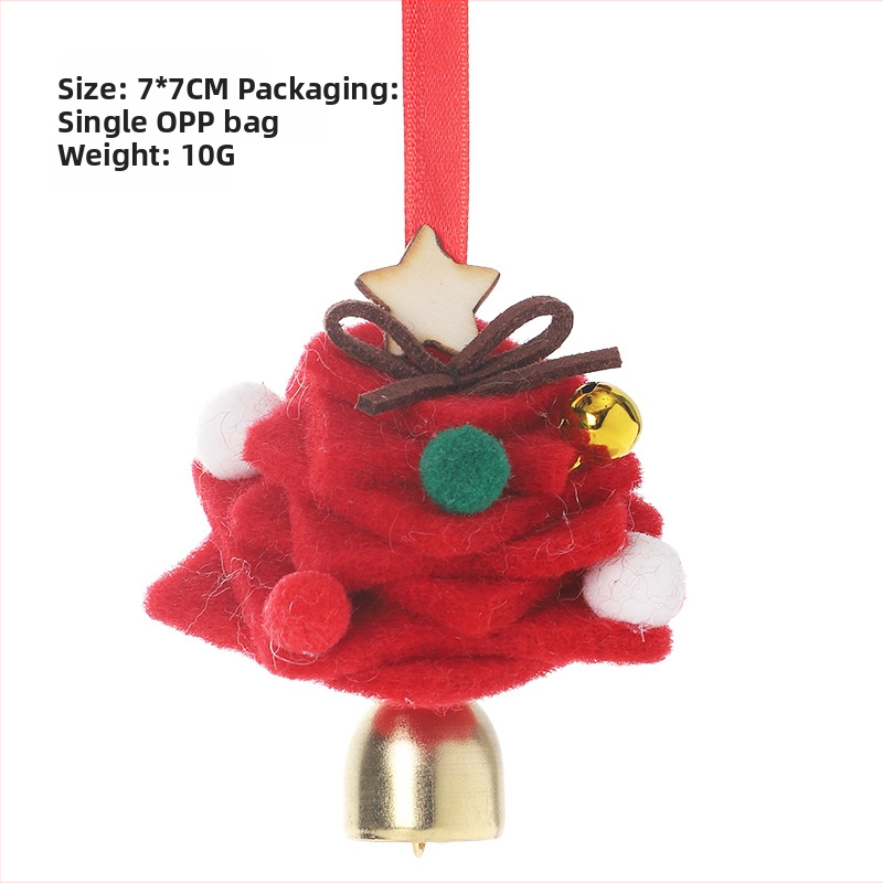 Mini vianočný stromček z filcu a kovu – domáca dekorácia na Vianoce