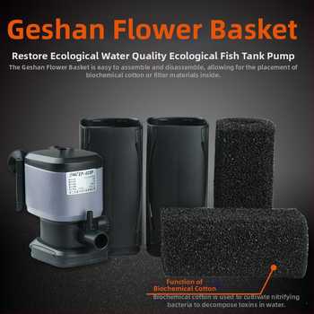 Аквариумна филтър-помпа с вградена 3-в-1 филтрация, подмяна на вода и кислородиране, циркулация на водата — Биохимичен филтър • Пластмаса • Бранд Jialu • Тегло 3