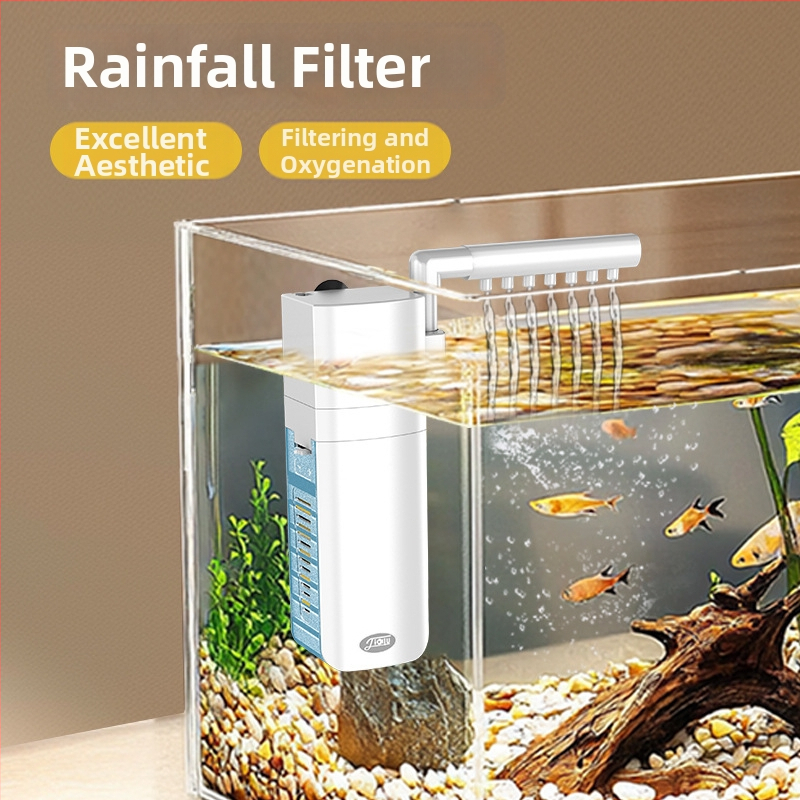 Аквариумна филтър-помпа с вградена 3-в-1 филтрация, подмяна на вода и кислородиране, циркулация на водата — Биохимичен филтър • Пластмаса • Бранд Jialu • Тегло 3