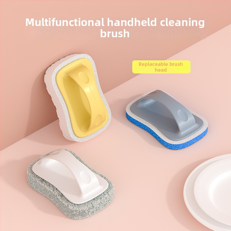 Käsitsi kasutatav puhastusharja vannitoa, plaatide, vuukide, põranda ja seina puhastamiseks – käsnmaterjalist, bränd SHOW JIE