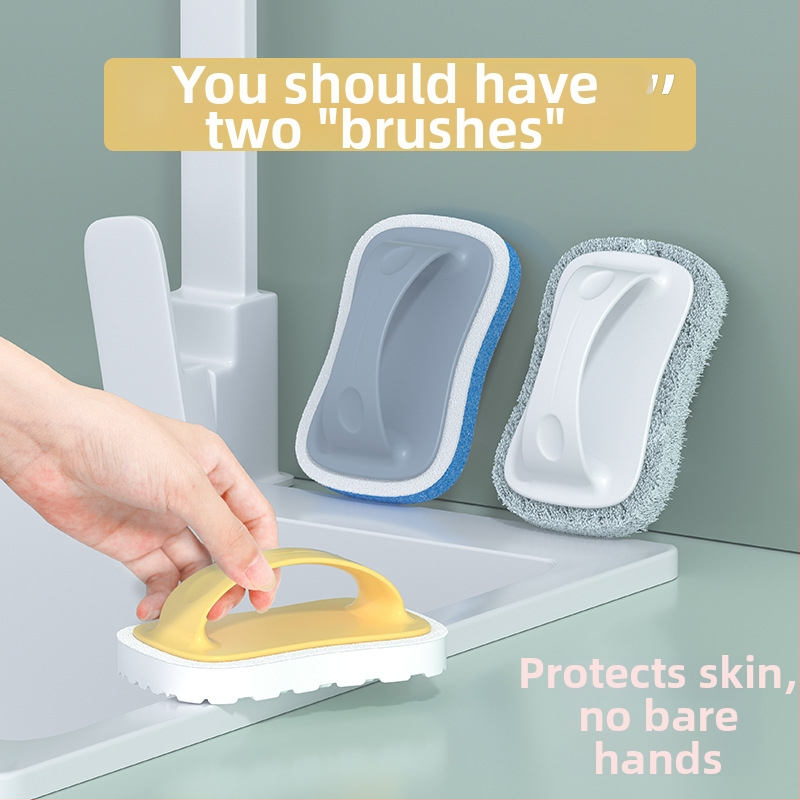 Käsitsi kasutatav puhastusharja vannitoa, plaatide, vuukide, põranda ja seina puhastamiseks – käsnmaterjalist, bränd SHOW JIE