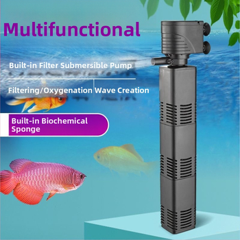 Quanlong įmontuotas 3-in-1 povandeninis akvariumo filtravimo siurblys oksigenacijai, plastmasinis korpusas