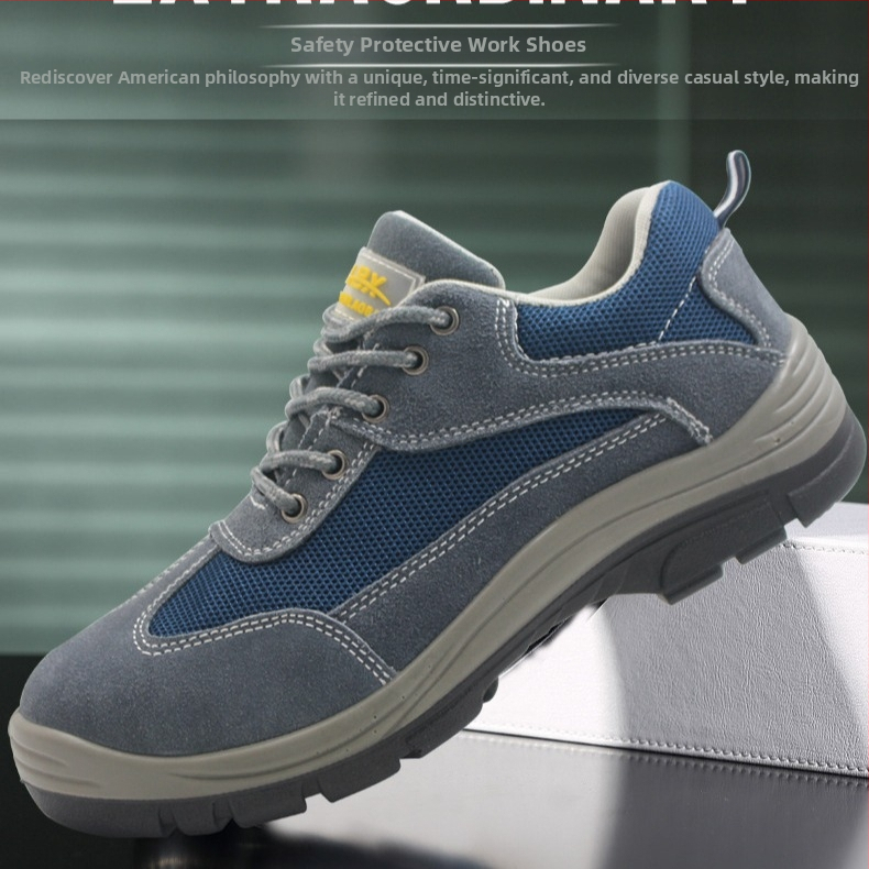 Töökõlusa kummikud terasnõuga, perforatsioonikindlad, madal profiil, veluurnahk, hingavad