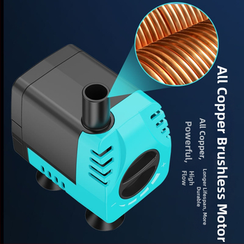 Povandeninė akvariumo siurblys su tyliai veikiančiu filtru, reguliuojamas srautas, didelis srautas, energijos taupymas, cirkuliacija prie dekoratyvinių akmenų