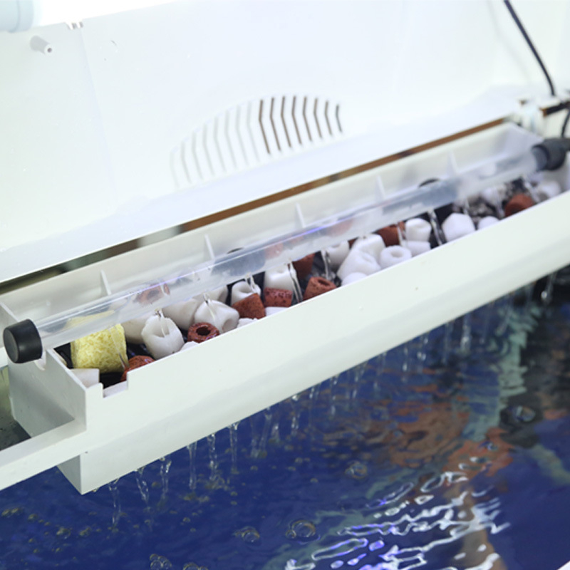 Аквариумен филтър материал – седем в едно филтриране с керамична пръстен, биохимични топчета, майфан камък и вулканичен камък; тегло 0,5 кг; марка Sensen; за сладководни риби