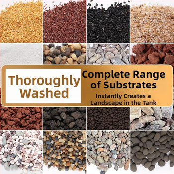 Akvariumo dugno smėlis iš akmens – kraštovaizdžio substratas žuvims ir vėžiams, įvairūs stiliai