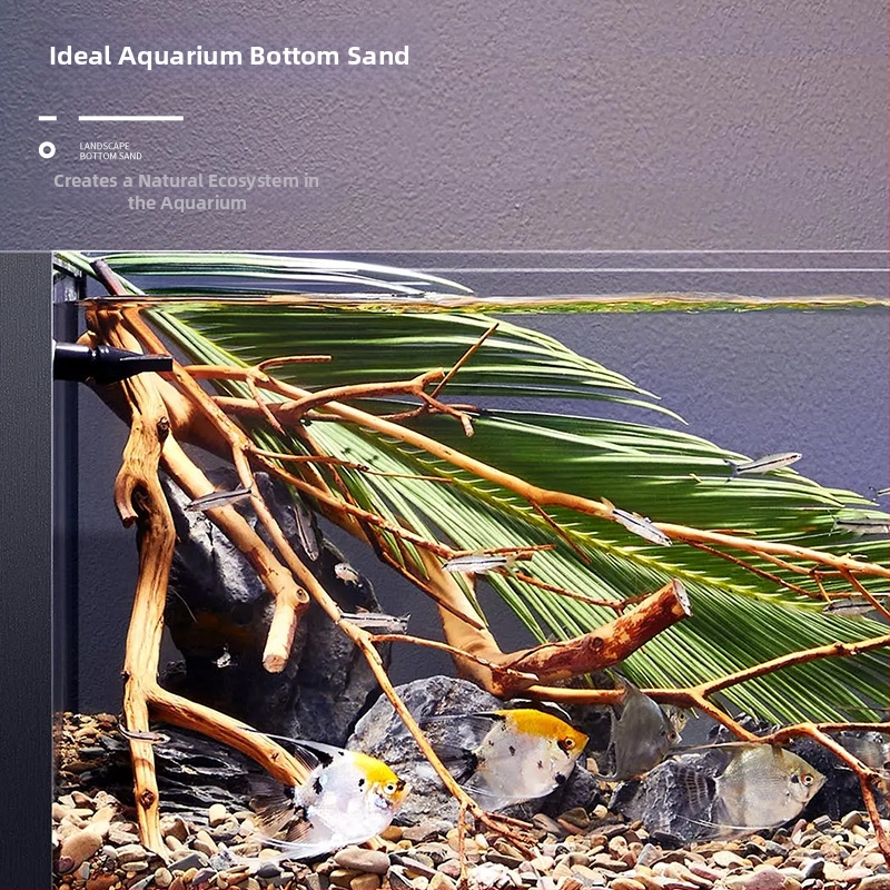 Akvariumo dugno smėlis iš akmens – kraštovaizdžio substratas žuvims ir vėžiams, įvairūs stiliai