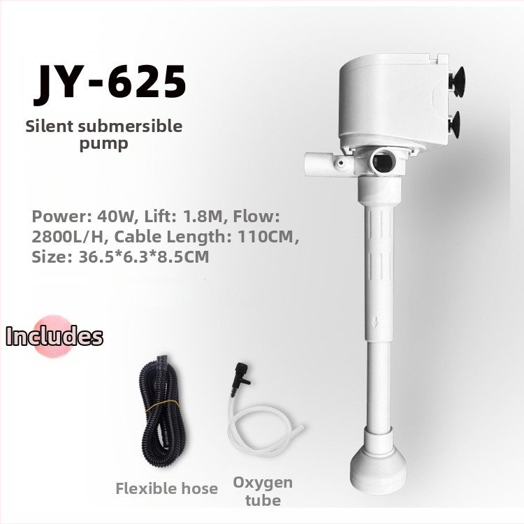 Po vandeniu esantis akvariumo siurblys su deguonies tiekimu ir filtravimu, 4 į 1 filtras, sieninis montavimas, tylus ir energiją taupantis