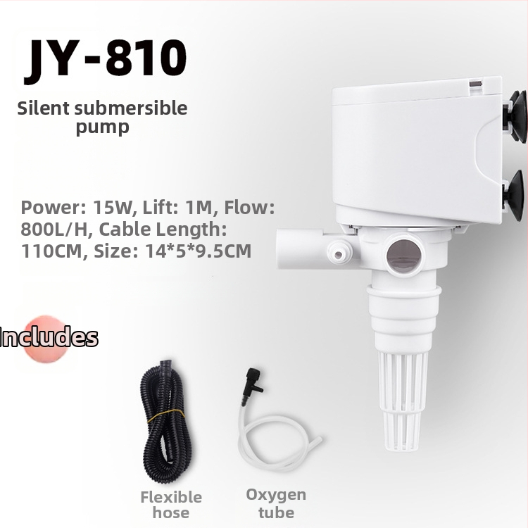 Po vandeniu esantis akvariumo siurblys su deguonies tiekimu ir filtravimu, 4 į 1 filtras, sieninis montavimas, tylus ir energiją taupantis