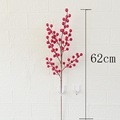 Aranjament floral artificial cu fructe de holly pentru decorul casei, 12 fructe în aranjament, diametrul fructului 1,3 cm, înălțime reglabilă