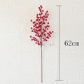Aranjament floral artificial cu fructe de holly pentru decorul casei, 12 fructe în aranjament, diametrul fructului 1,3 cm, înălțime reglabilă