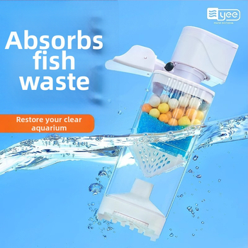 Yee akvariumo filtravimo sistema - 3-i-1 įmontuotas filtravimo siurblys su cirkuliacija, siurbimu ir deguonies gamyba (plastikas)