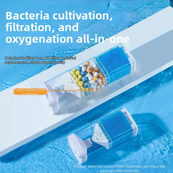 Yee akvariumo filtravimo sistema - 3-i-1 įmontuotas filtravimo siurblys su cirkuliacija, siurbimu ir deguonies gamyba (plastikas)