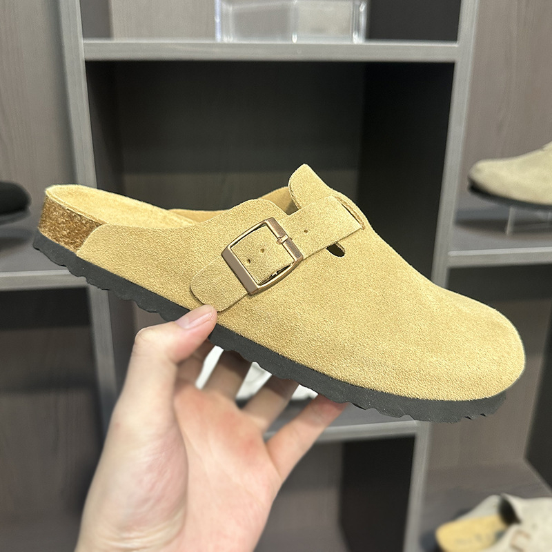 TEEMAZZI ādas Birkenstock stila sandales pieaugušajiem, universālas, augšējais materiāls: govs āda, zole: koka, iekšpuse: super šķiedras, purngala forma: apaļa