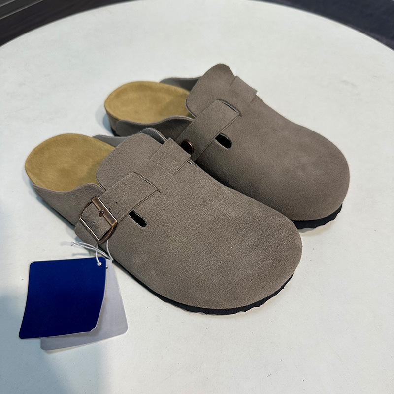 TEEMAZZI ādas Birkenstock stila sandales pieaugušajiem, universālas, augšējais materiāls: govs āda, zole: koka, iekšpuse: super šķiedras, purngala forma: apaļa