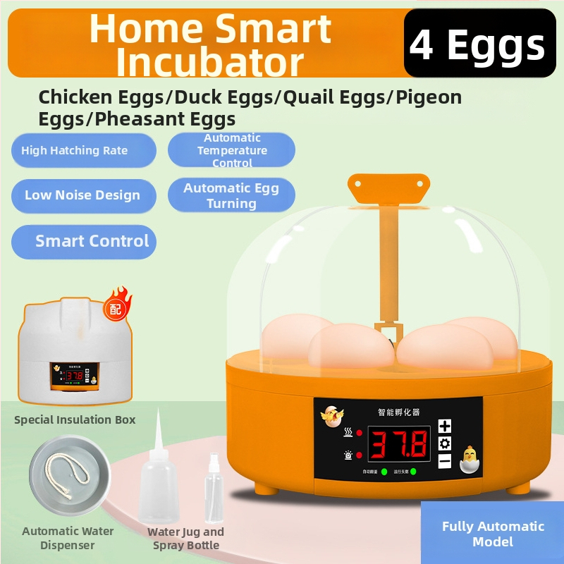 Kodune munainkubaator automaatse muna pööramisega, 6 muna mahutavus, sobib tibude ja putpelaste jaoks