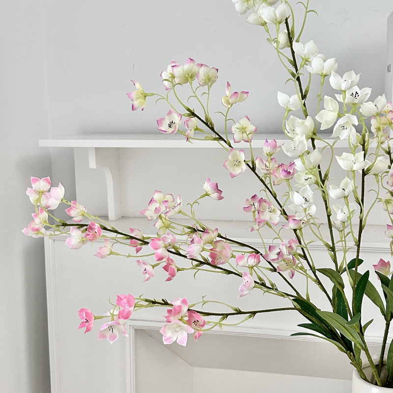Umjetni cvijet od satena, Lily of the Valley sorta, jedna grančica, za vjenčanja, vanjsku upotrebu, rekviziti za fotografiju, kućni dekor