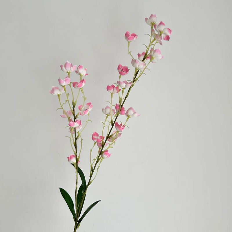 Umjetni cvijet od satena, Lily of the Valley sorta, jedna grančica, za vjenčanja, vanjsku upotrebu, rekviziti za fotografiju, kućni dekor