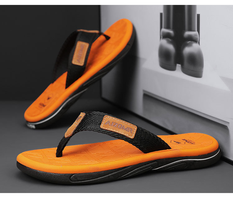 AIZOMR мъжки EVA джапанки, Leisure стил, открит пръст, EVA горна част и EVA подметка