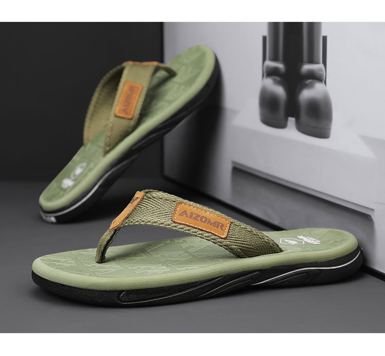 AIZOMR мъжки EVA джапанки, Leisure стил, открит пръст, EVA горна част и EVA подметка