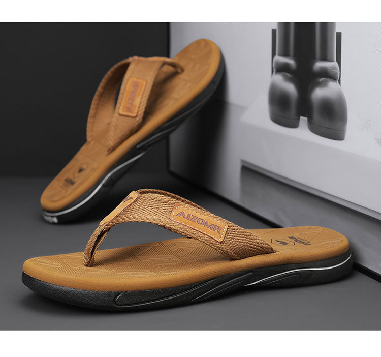 AIZOMR мъжки EVA джапанки, Leisure стил, открит пръст, EVA горна част и EVA подметка