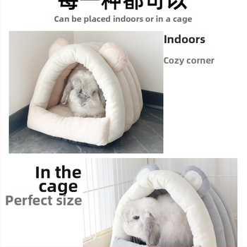 Naminių gyvūnėlių lizdas – žiemiškai šilta guolis triušiams ir mažiems žvėreliams; Medžiaga: šilko gėlės