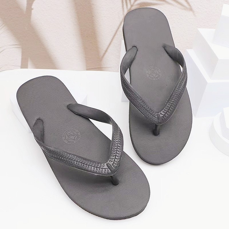 Джапанки за плаж, мъжки гумени, с открит пръст, вулканизирана подметка, закопчаване с дръпване