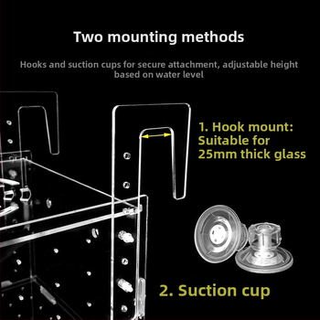 Akrila akvārija izolācijas korpuss – gupju dējēja kastīte, bruņurupuču mazuļi, Betta un tropiskās zivtiņas; Materiāls: akrils; Izcelsme: Hebei; Kategorija: akvārija aprīkojums